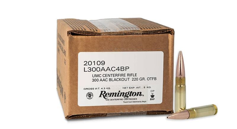 Remington UMC 300 Blackout 220gr Open Tip Flat Base - 200 Rounds