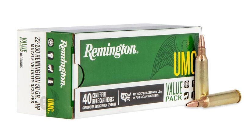 Remington Umc 22-250 Rem 50GR JHP Value Pack – 23783