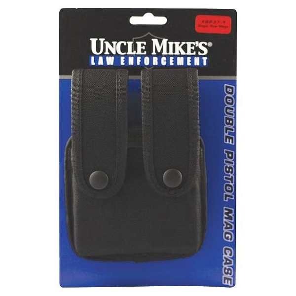Uncle Mike's Single-Stack Double Pistol Magazine Case, Black