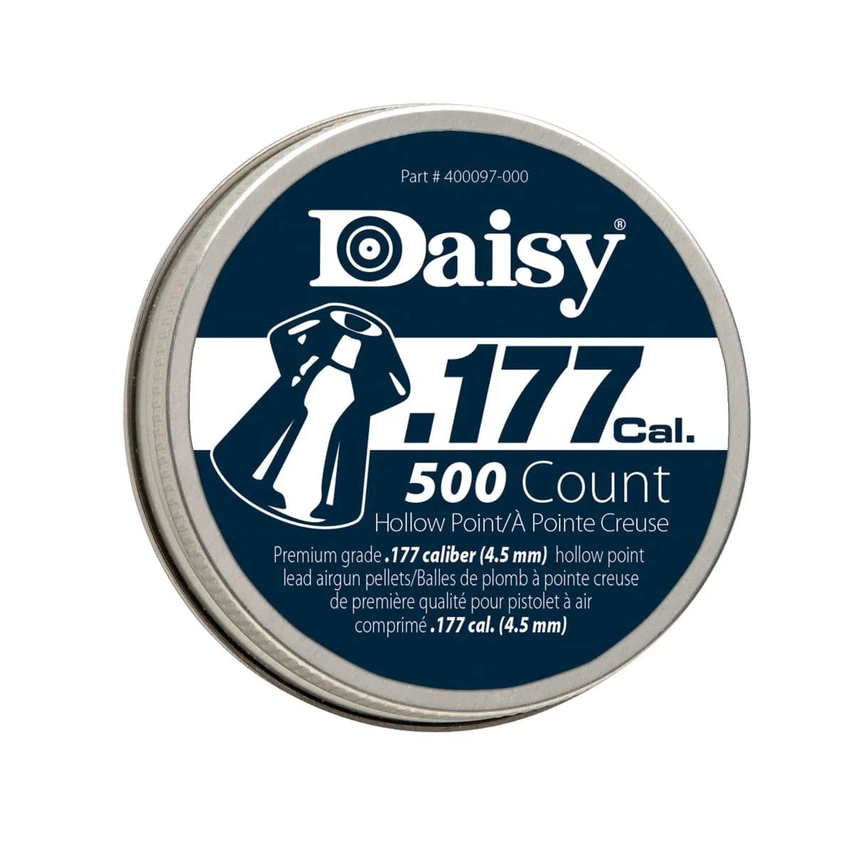 Daisy PrecisionMax .177 Caliber Hollow-Point Pellets – 500 Count Tin