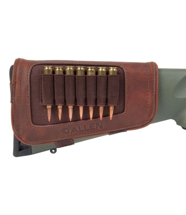 Allen New Castle Buttstock Cartridge Carrier Full Grain Leather Br