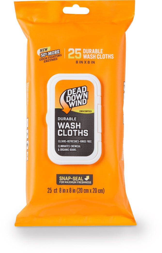 Dead Down Wind Field Wash Cloths – 25 Count – Bilingual