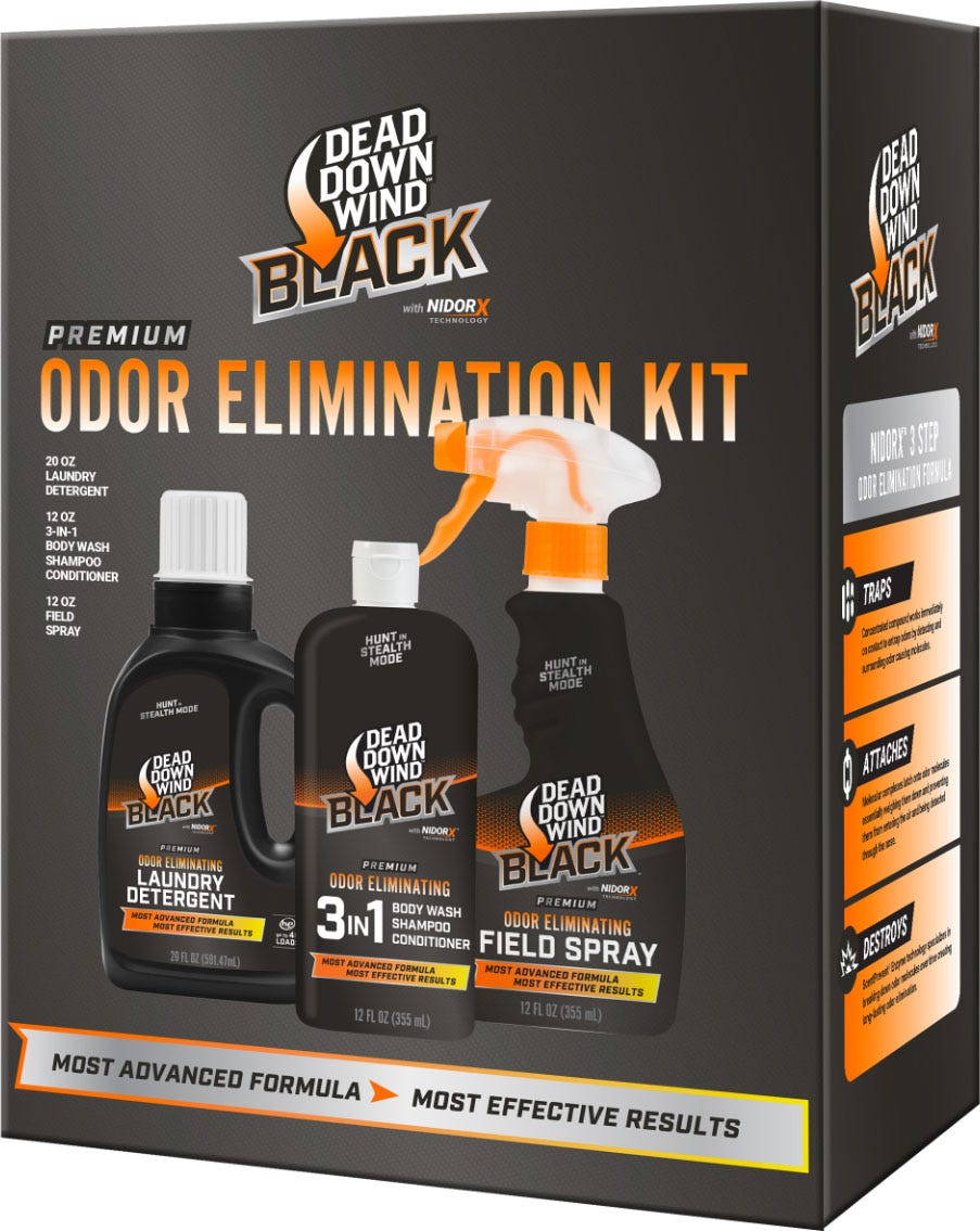 Dead Down Wind BLACK Premium Scent Control Kit – 3 Piece – Bilingual