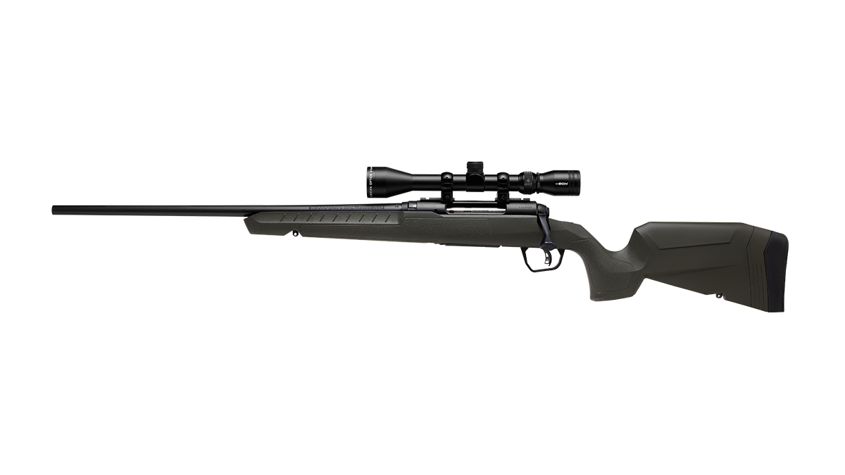 Savage Arms Axis 2 XP Left Hand .243 Win 22" Bbl Green Synthetic W/ Bus 3-9X40 Bolt Ac