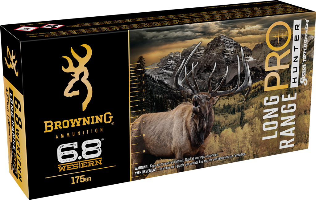 Browning Long Range Pro Hunter Rifle Ammunition - 6.8 Western - 175 gr TGK