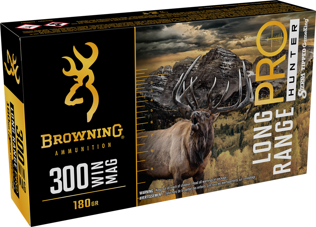 Browning Long Range Pro Hunter Rifle Ammunition - 300 Win Mag - 180 gr TGK