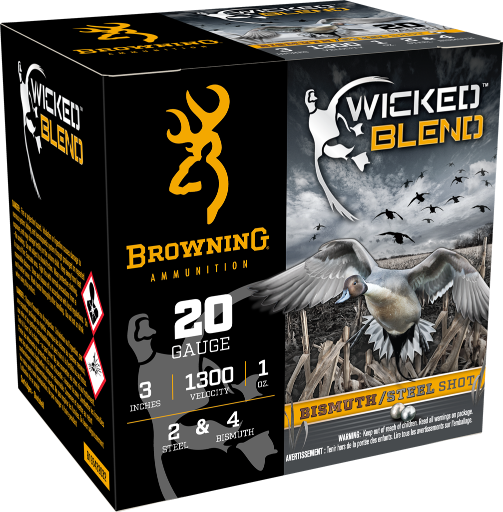 Browning Wicked Blend Waterfowl Ammunition - 20 Gauge 3 in — 1 oz #2 & #4 Bismuth