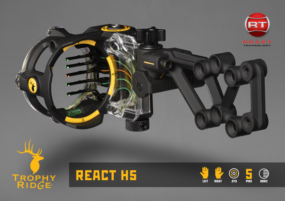 Trophy Ridge React® H5™ Bow Sight - Black / Right Hand