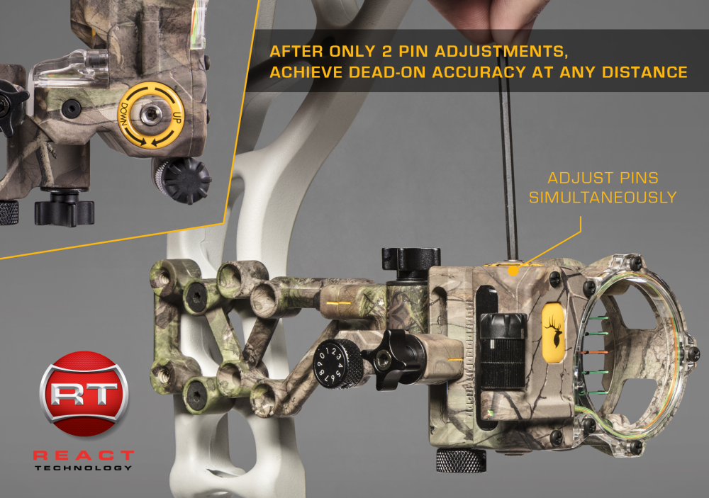 Trophy Ridge React® H5™ Bow Sight - Realtree Edge / Right Hand