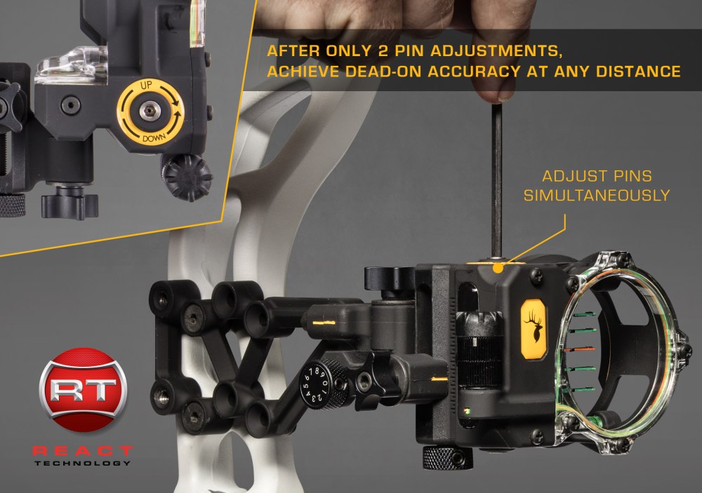 Trophy Ridge React® H5™ Bow Sight - Black / Left Hand