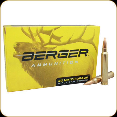 Berger Match Grade 300 Winchester Magnum 185 Grain Classic Hunter Rifle Ammunition