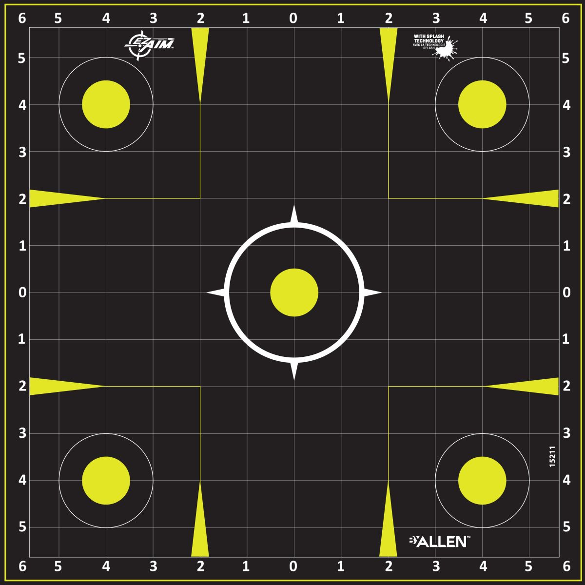 Allen EZ Aim Splash Non-adhesive 12 X 12 Sight In Grid 12 Pack