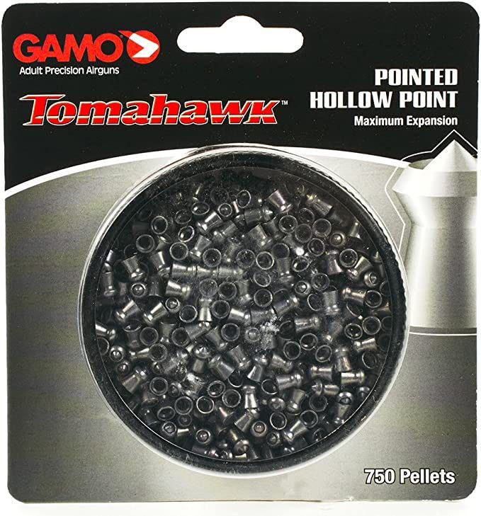 Gamo Tomahawk .177 Cal Pointed Hollow Point Pellets, 750 Count