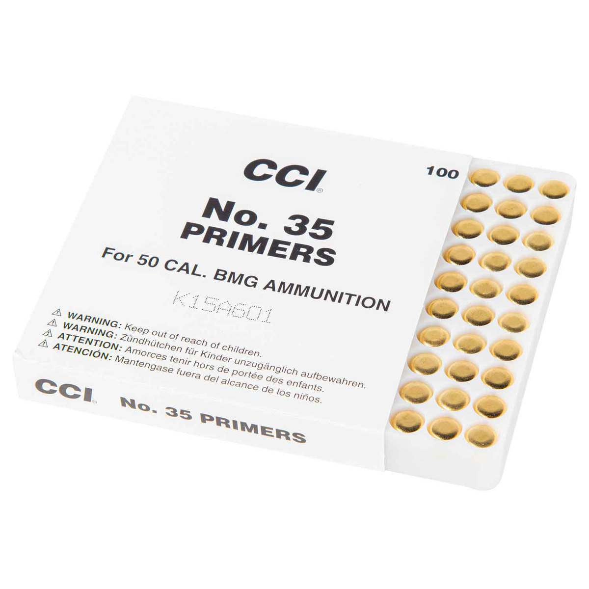 CCI No. 35 .50 BMG Primers - 100 Count