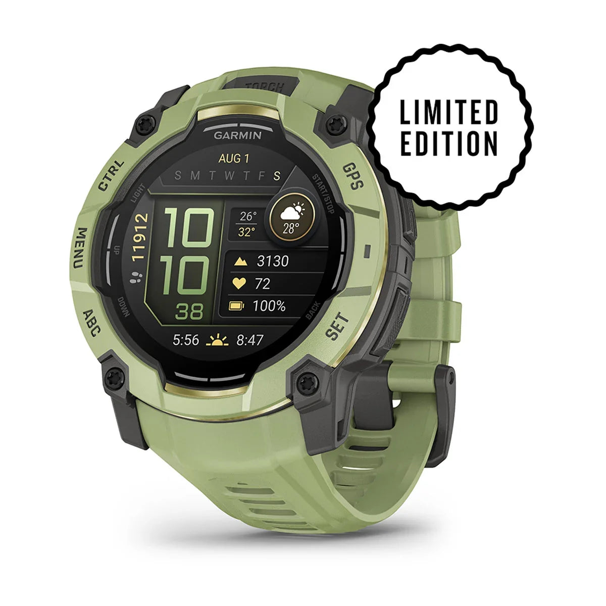 Garmin Instinct 3 – 50 mm AMOLED Fern Green with Fern Green Band