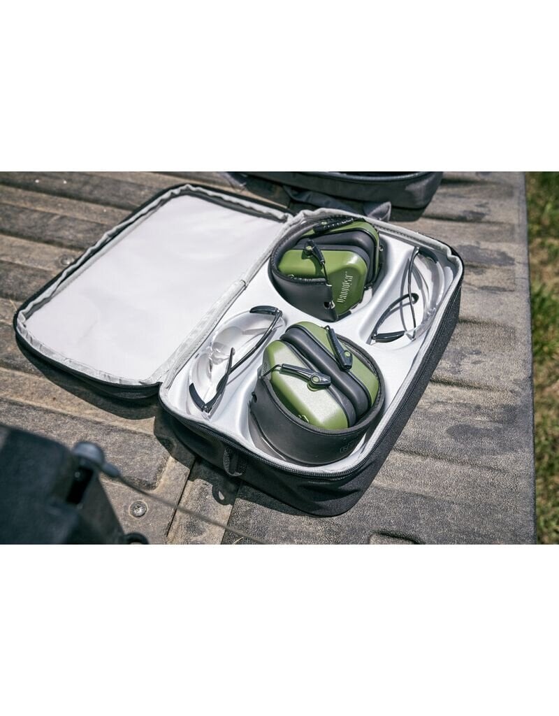 Champion Vanquish range kit with earmuffs and shooting glasses in case
