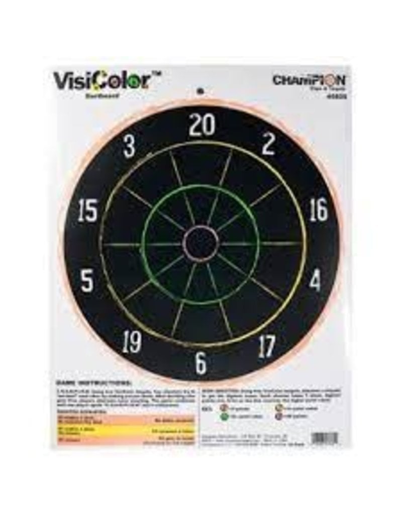 Champion VisiColor Dartboard Target – 10 Pack
