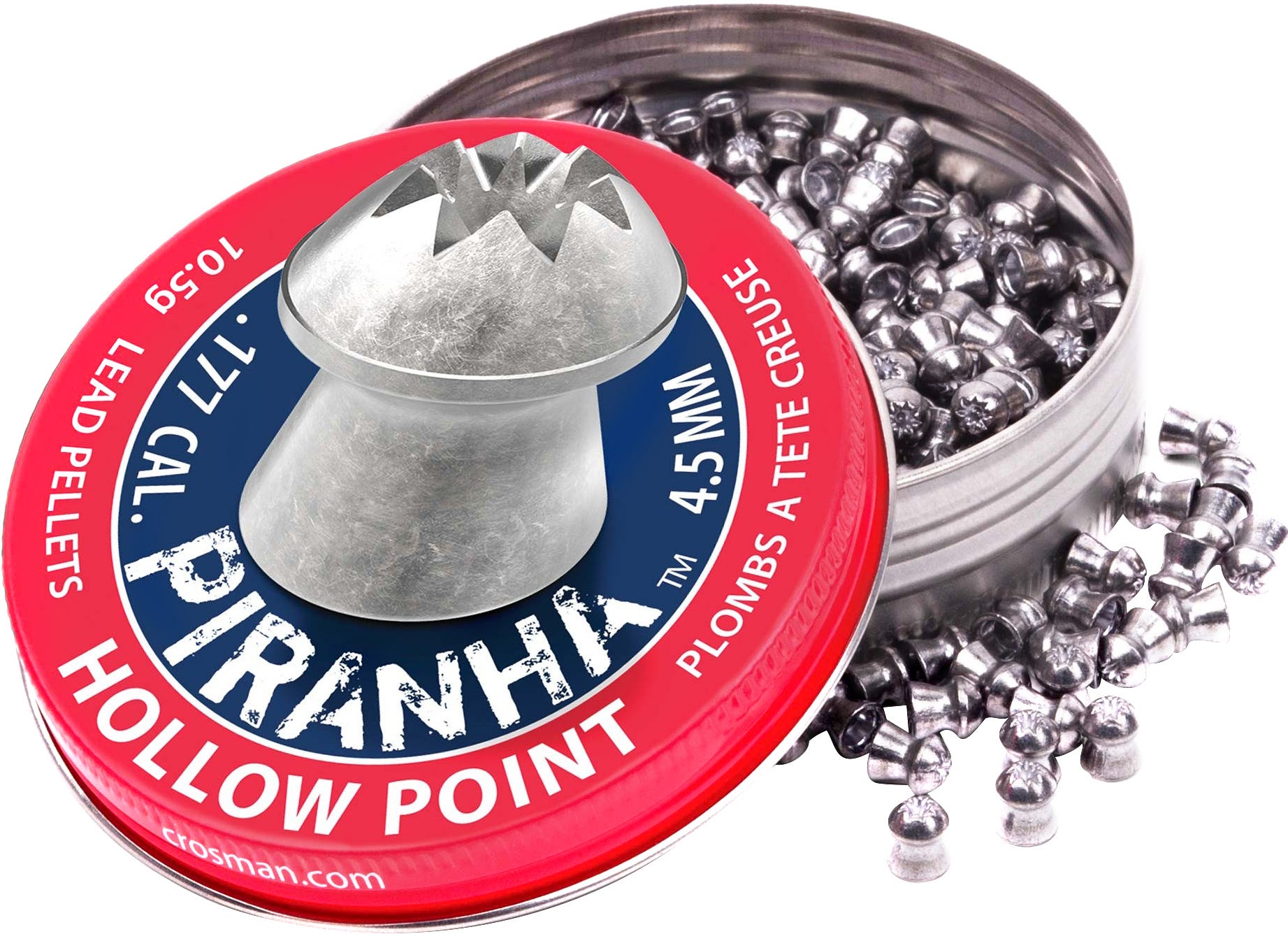 Crosman Piranha .177 Hollow Point Pellets – 400 Count