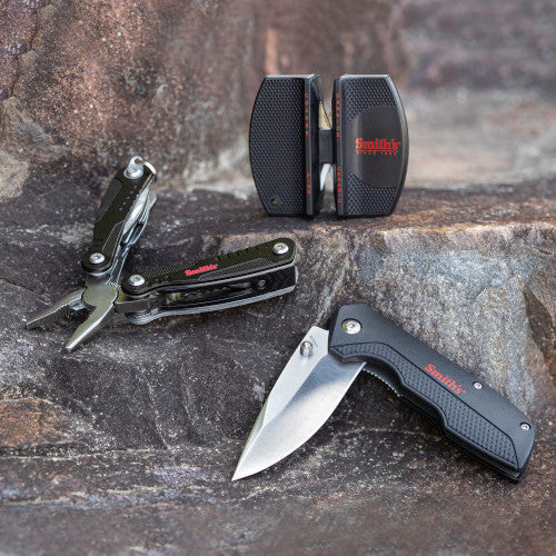 Smith's EdgeSport 3-Piece Folding Knife, Multi-Tool & Sharpener Combo