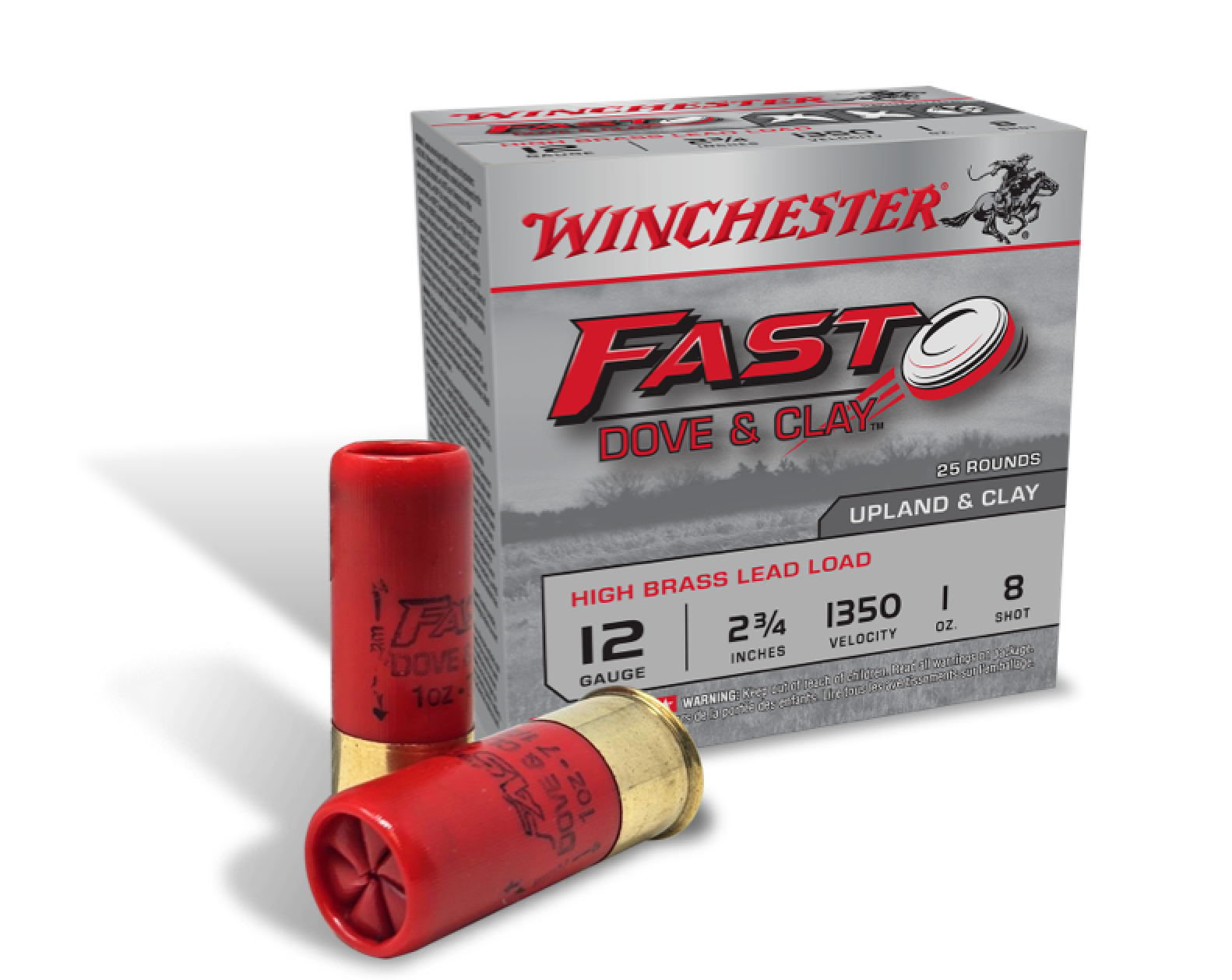 Winchester Fast Dove & Clay 12 Gauge 2-3/4in 1 oz #8 - 25 Rounds