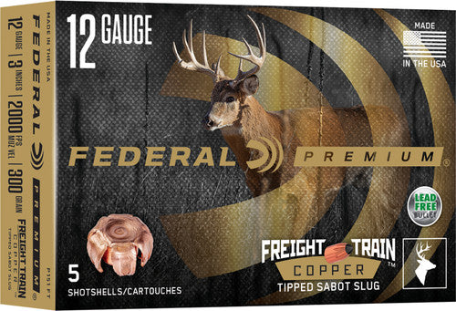 Federal Premium 12GA 2-3/4" 300GR Freight Train Copper Sabot Slug