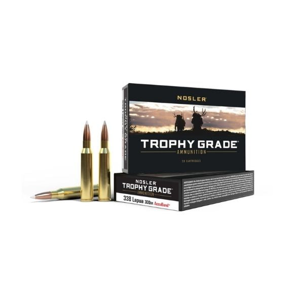 Nosler Trophy Grade 338 Lapua 300gr AccuBond Ammunition