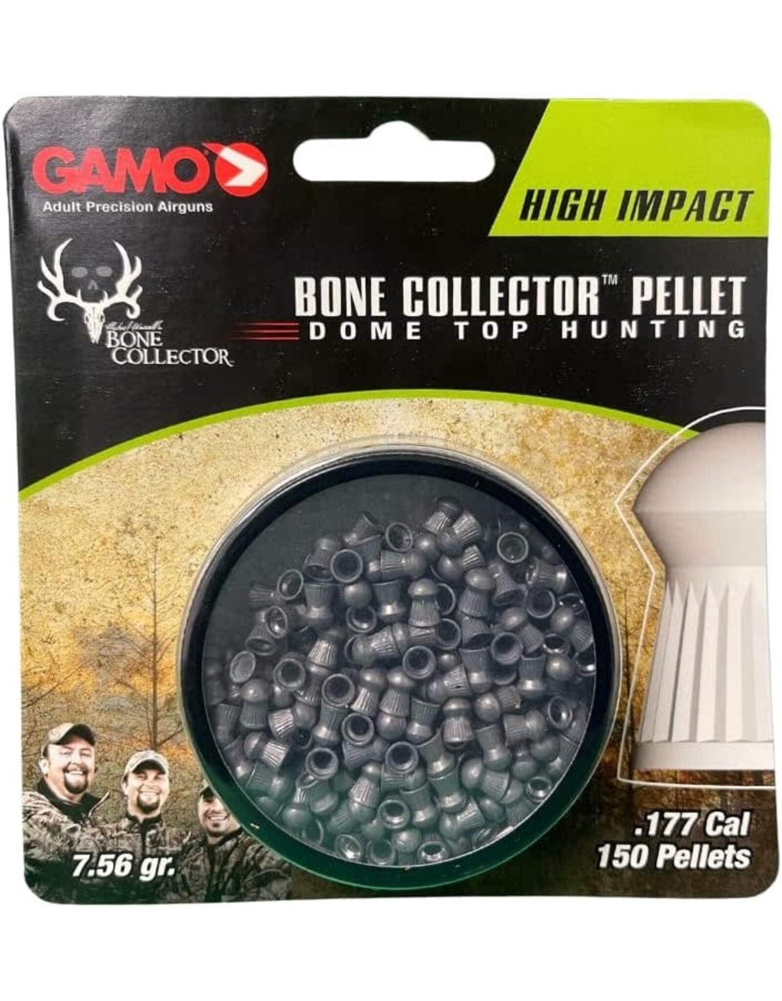 Gamo Bone Collector .177 Cal High Impact Pellets, 150 Count