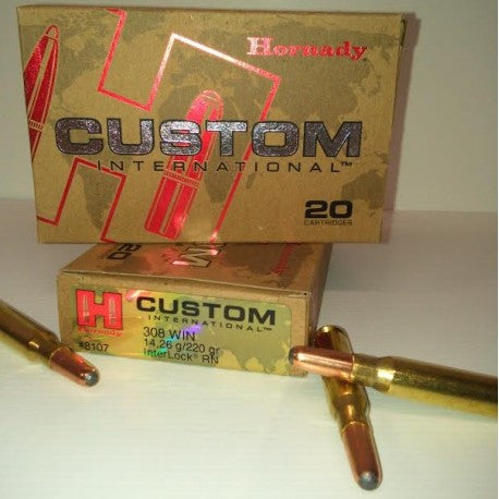 Hornady Custom international 308 WIN 220 GR-High Falls Outfitters