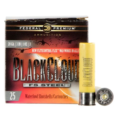 Federal Black Cloud 20 Ga. 3" 1 Oz. #3