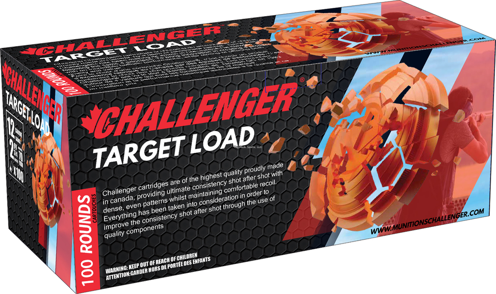 Challenger Target Load 12 Gauge 2-3/4 in 1-1/8 oz - 100 Pack