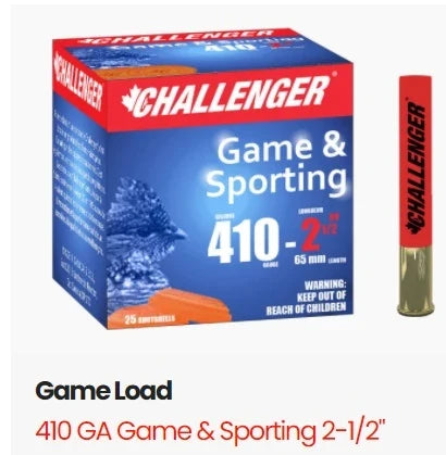 Challenger Game & Sporting .410 Gauge 2-1/2 in 1/2 oz Lead