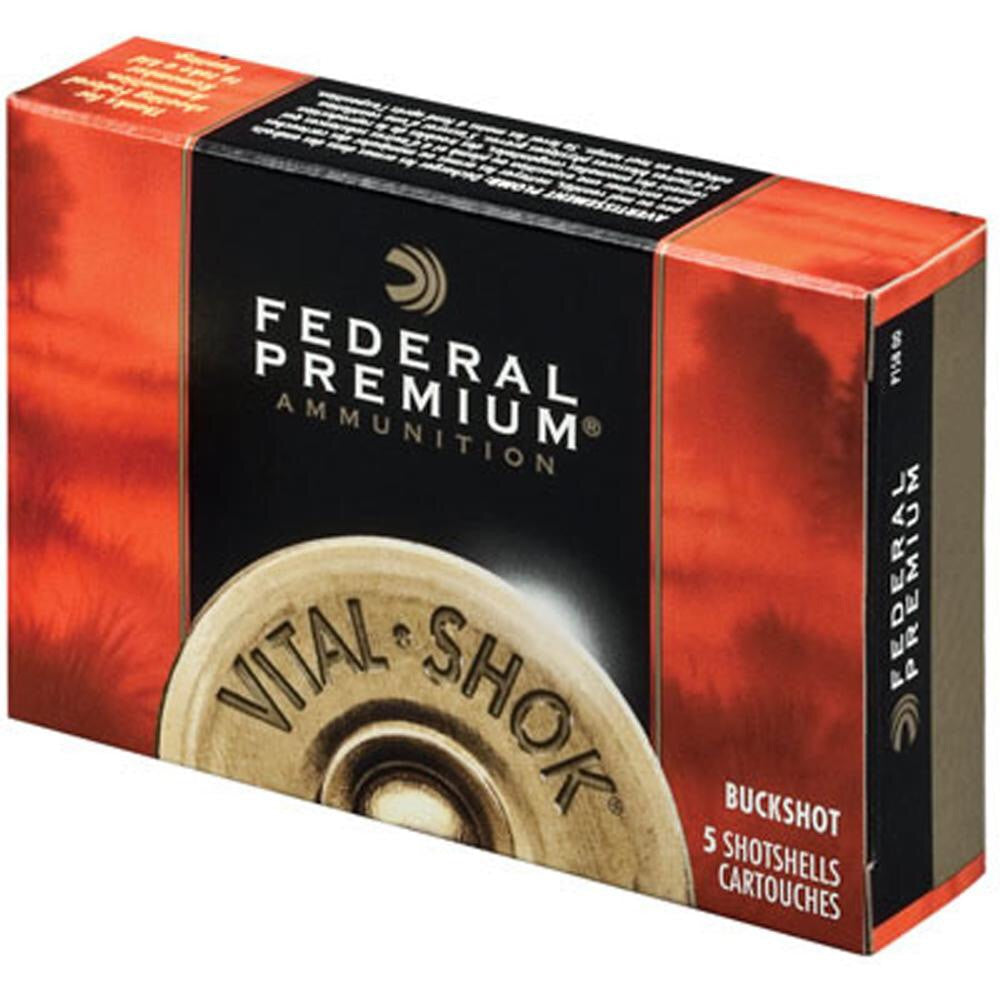 FEDERAL PREMIUM- 12GA, 3 1/5", BUCKSHOT 18 PELLET-High Falls Outfitters