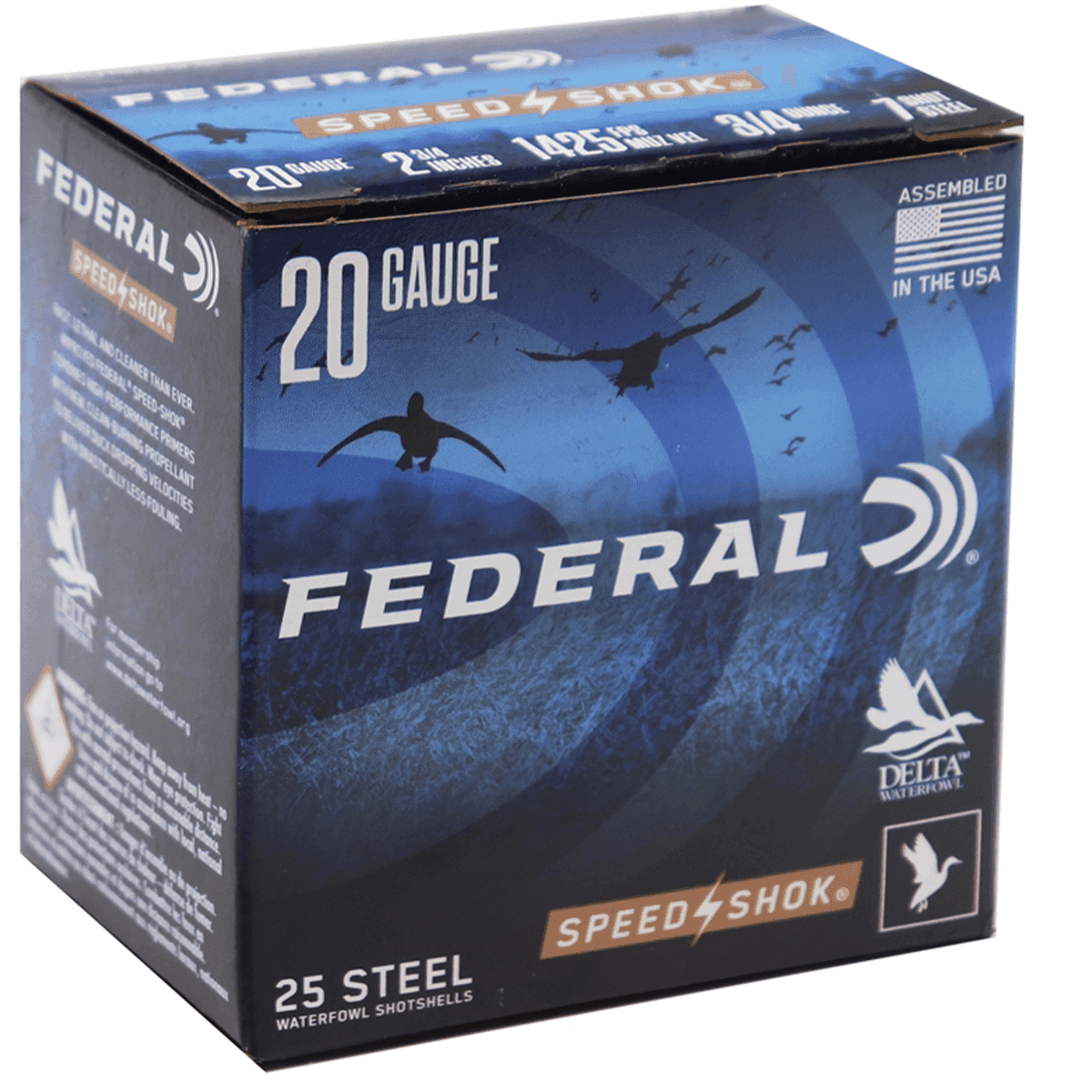 Federal Speed-Shok 20 Ga 2-3/4" 3/4 Oz. #7.5 HV Steel Ammo