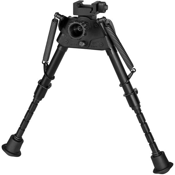 Harris S-BRMP Picatinny Swivel Bipod – 6–9" Notched Legs