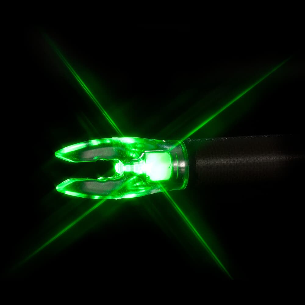 Nockturnal FIT Universal Lighted Nocks - Green - 3 Pack