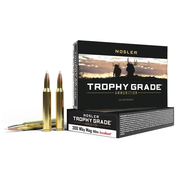 Nosler Trophy Grade 300 Wby Mag 180gr AccuBond Ammunition