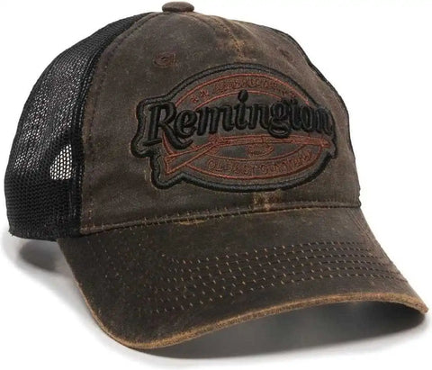 Remington Weathered Dark Brown/Black Meshback Cap