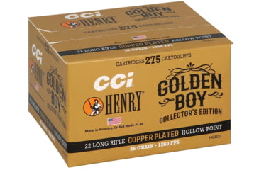 CCI Henry Golden Boy Edition .22 LR 36gr CPHP Ammunition - 275 Rounds