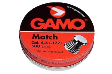 Gamo Match .177 Cal Flat Nose Pellets, 500 Count