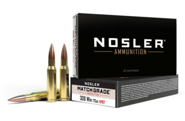 Nosler Match Grade 308 Win 175gr Custom Comp Ammunition