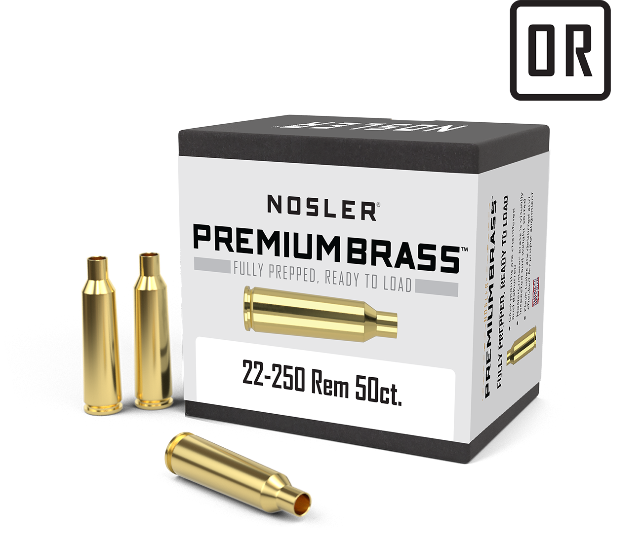 Nosler 22-250 Rem Premium Brass (50ct) product image
