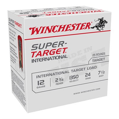 Winchester Super Target International 12 Gauge 2-3/4" 24g #7.5 1350 FPS - 25 Rounds