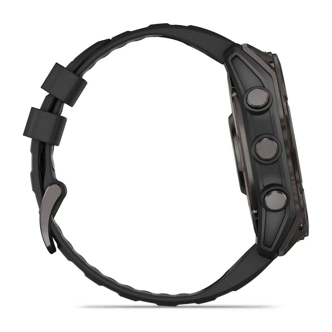 Garmin fēnix 8 – 51 mm AMOLED Sapphire Carbon Gray DLC Titanium with Black / Pebble Gray