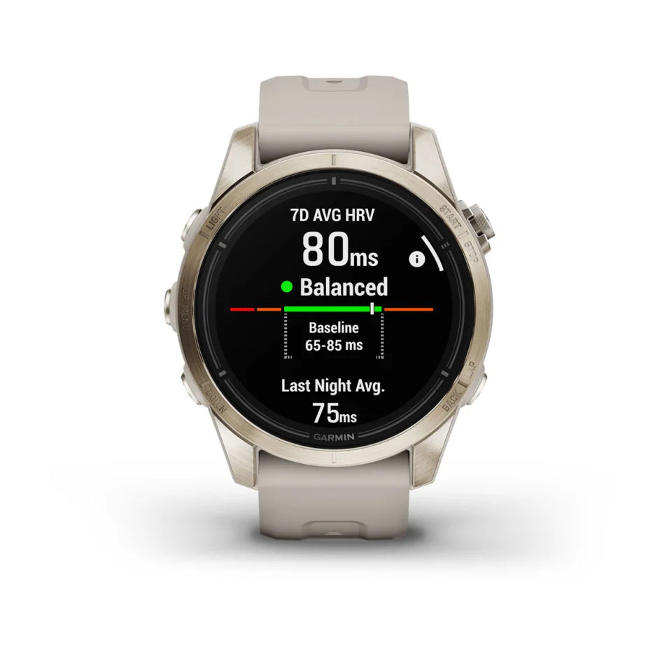 Garmin epix Pro (Gen 2) – Sapphire Edition Soft Gold with Light Sand Band 42 mm