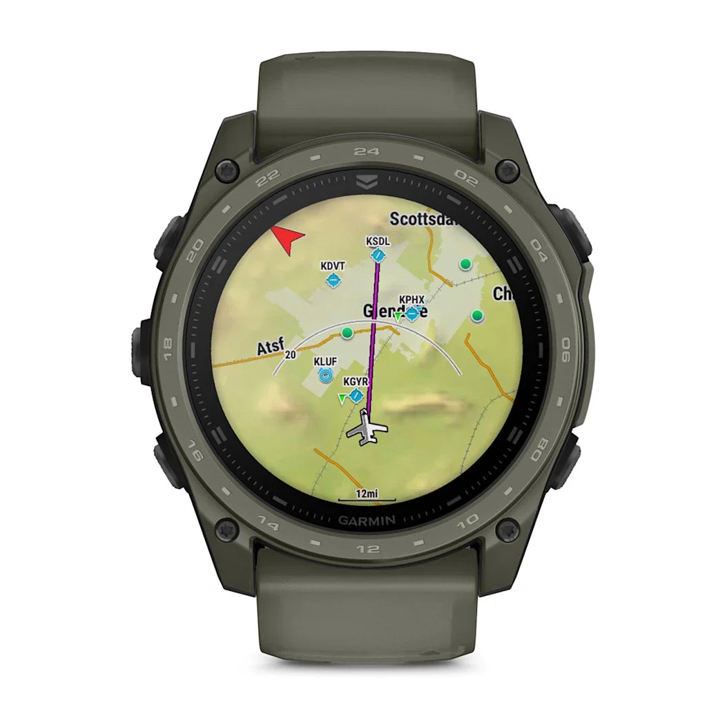 Garmin tactix 8 – 51 mm AMOLED Cerakote Coating Includes Applied Ballistics Ultralight Solver and Olive Drab Cerakote Coating