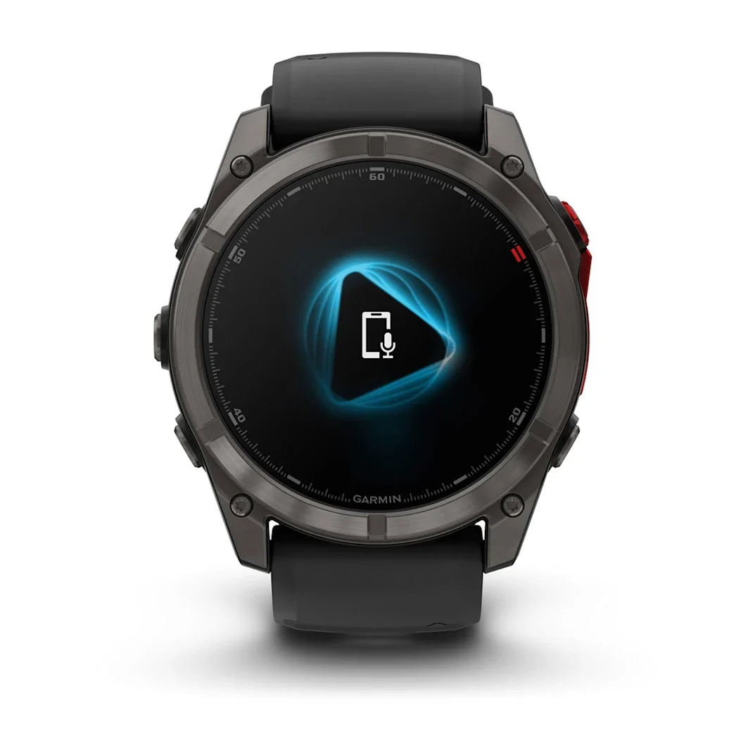 Garmin fēnix 8 Pro 51 mm MicroLED Sapphire Carbon Gray DLC Titanium with Black/Pebble Gray Silicone Band
