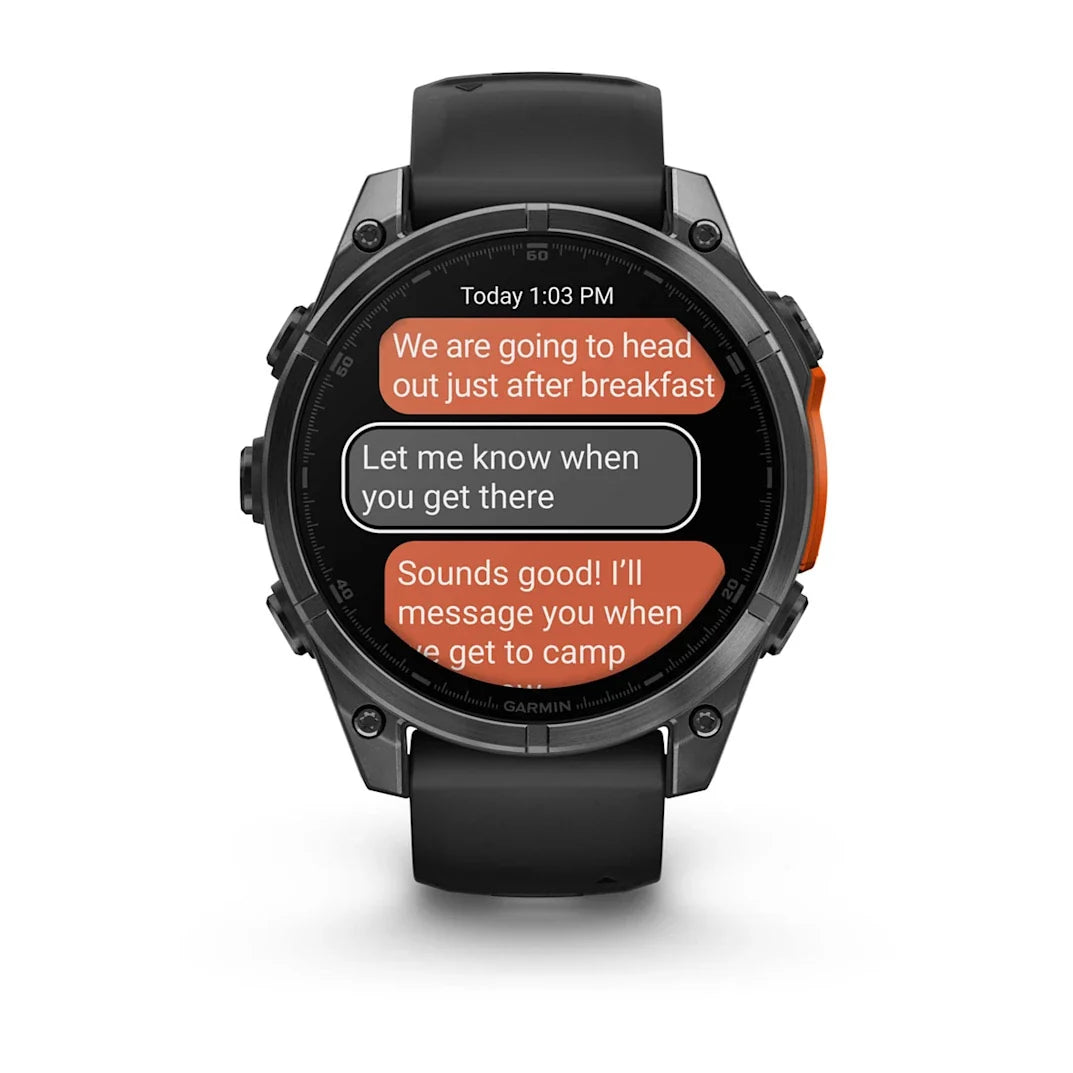 Garmin fēnix 8 – 47 mm AMOLED Slate Gray with Black Silicone Band
