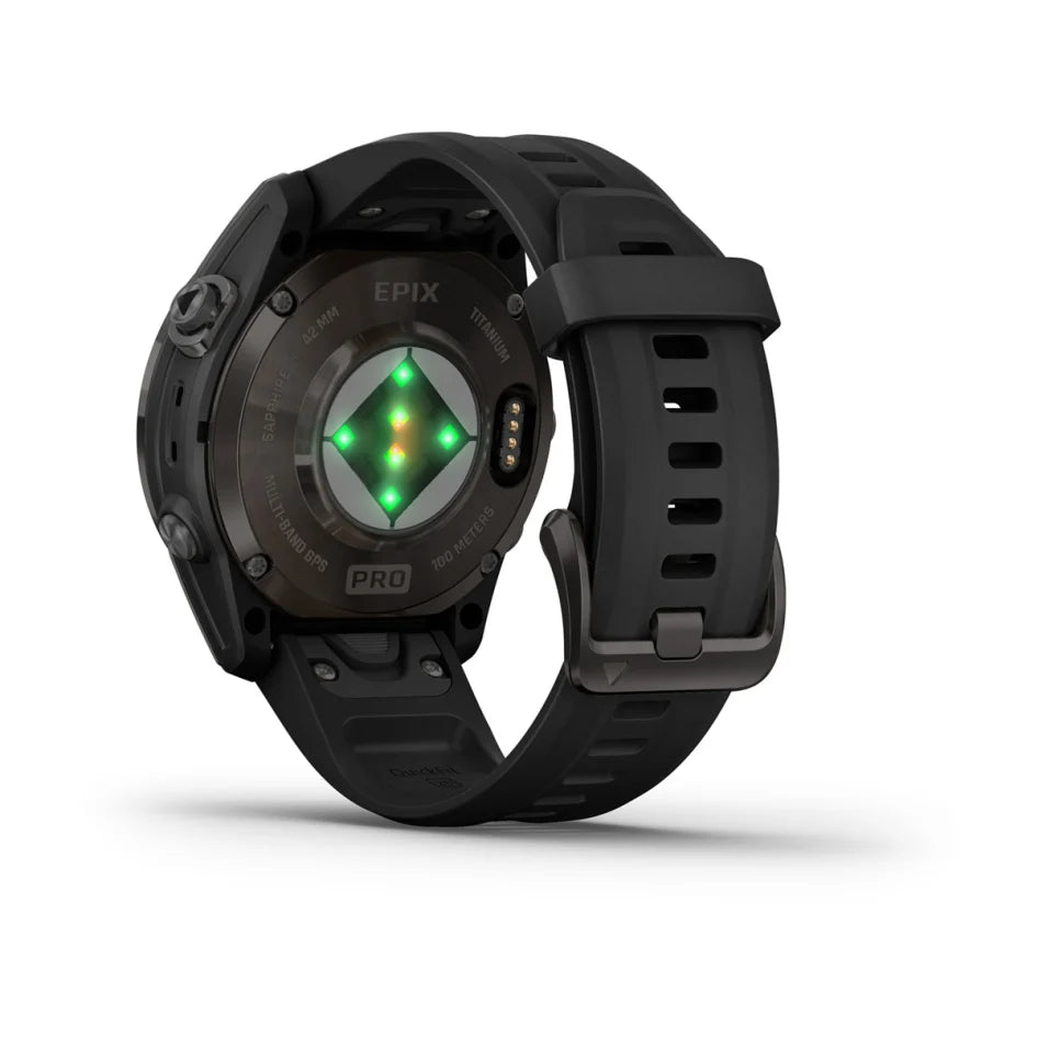 Garmin epix™ Pro (Gen 2) – Sapphire Edition Carbon Gray DLC Titanium with Black Band 42 mm