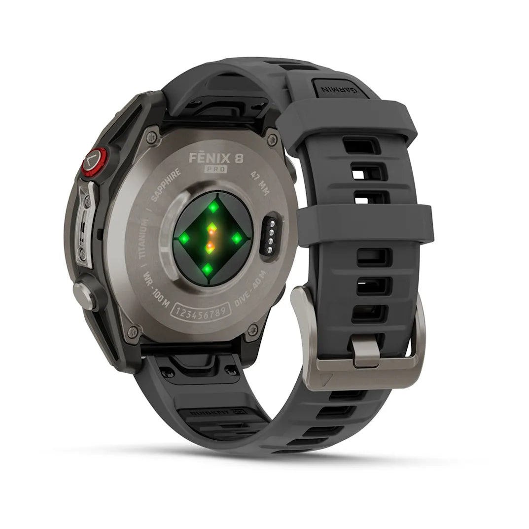 Garmin fēnix 8 Pro 47 mm AMOLED Sapphire Titanium with Graphite / Black Silicone Band