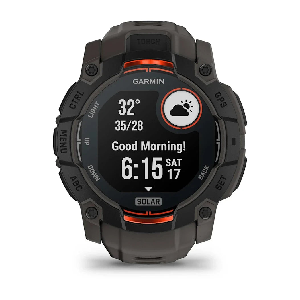 Garmin Instinct 3 – 50 mm Solar Black with Charcoal Band
